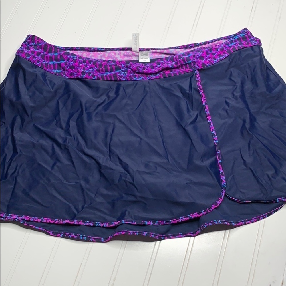 Mazu Navy Pink Swim skirt Bottom - Sz 18W